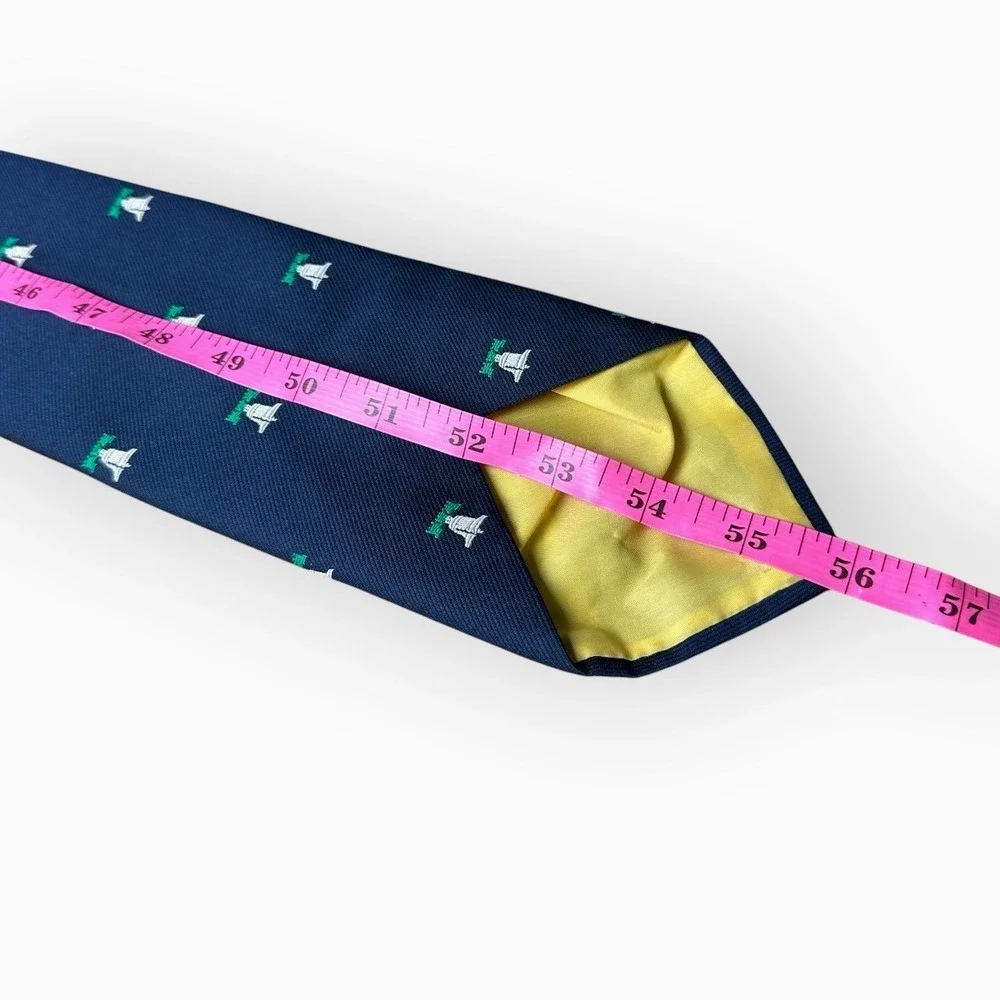 Crested Clubs by Blanford Navy Blue Liberty Bell Embroidered Tie WPL 3112